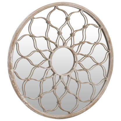 vidaXL Mirror Sand 60x3 cm Iron Round for Indoor Use