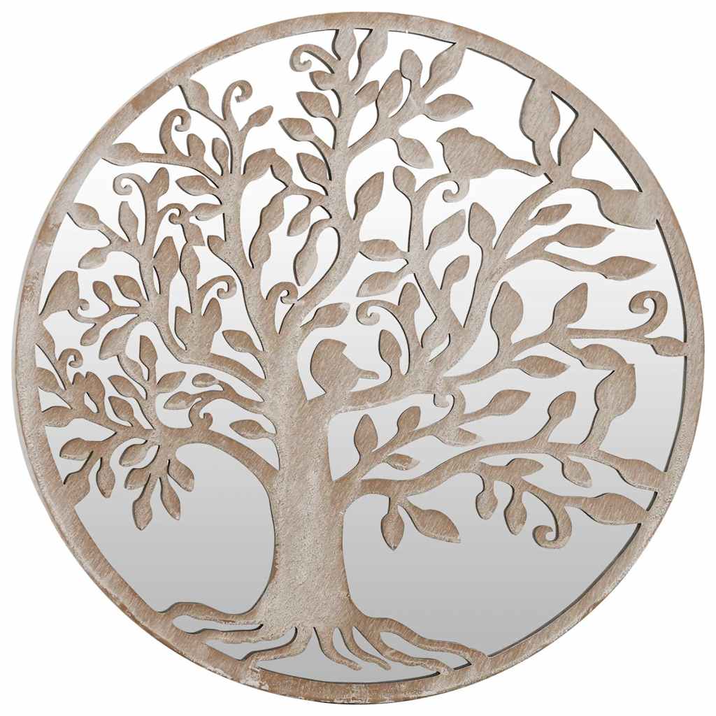 vidaXL Mirror Sand 40x2,5 cm Iron Round for Indoor Use