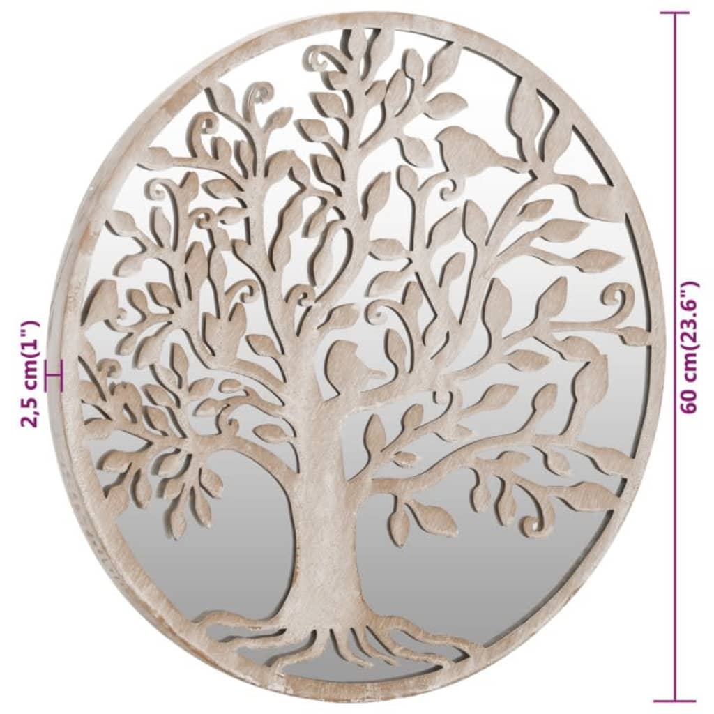 vidaXL Mirror Sand 60x2.5 cm Iron Round for Indoor Use