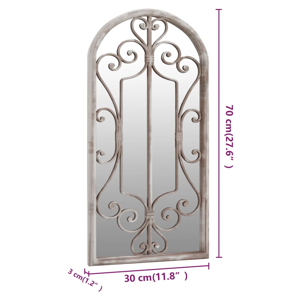 vidaXL Mirror Sand 70x30 cm Iron for Indoor Use