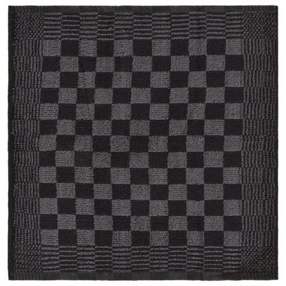 vidaXL 10 Piece Towel Set Black and Grey Cotton