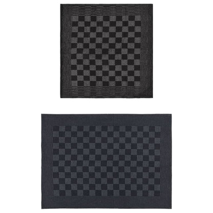 vidaXL 20 Piece Towel Set Black and Grey Cotton