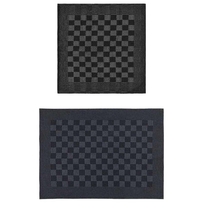 vidaXL 20 Piece Towel Set Black and Grey Cotton