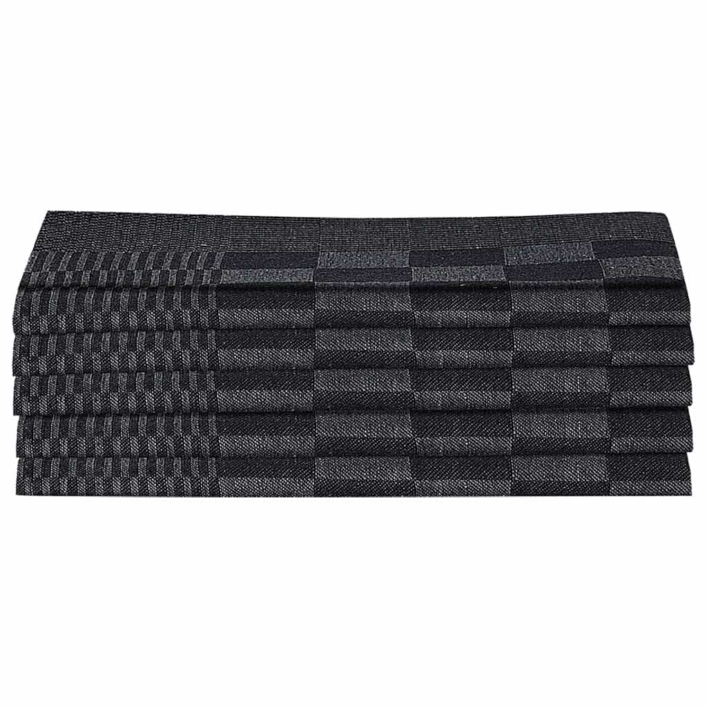 vidaXL 20 Piece Towel Set Black and Grey Cotton