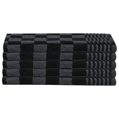vidaXL 20 Piece Towel Set Black and Grey Cotton