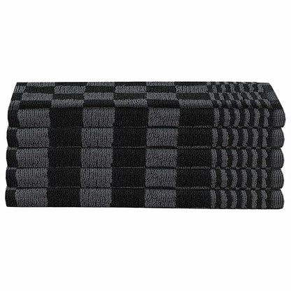 vidaXL 20 Piece Towel Set Black and Grey Cotton