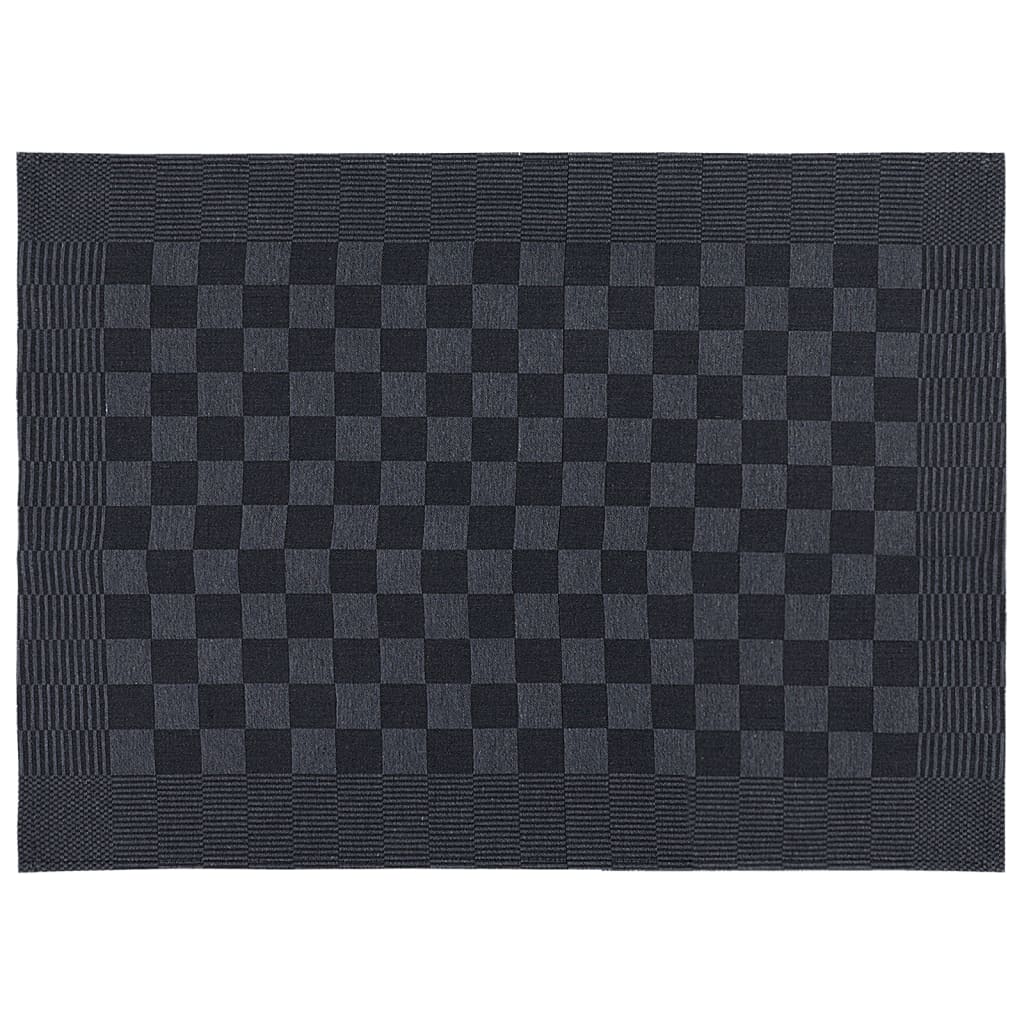 vidaXL 20 Piece Towel Set Black and Grey Cotton
