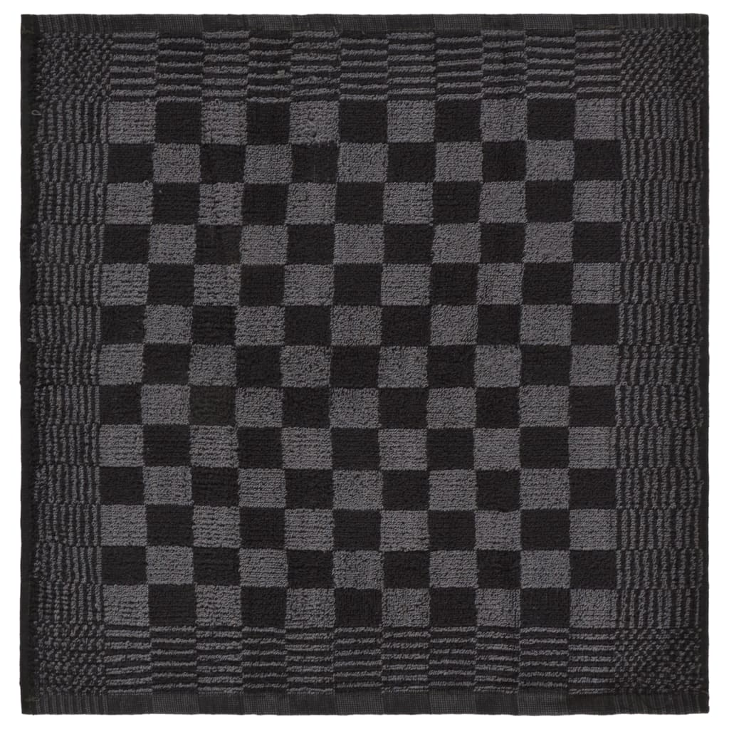 vidaXL 20 Piece Towel Set Black and Grey Cotton