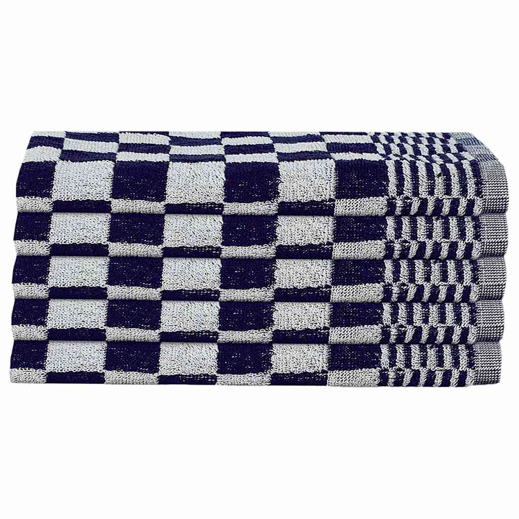 vidaXL 20 Piece Towel Set Blue and White Cotton