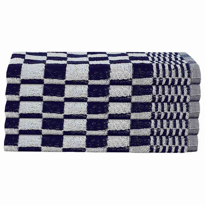 vidaXL 20 Piece Towel Set Blue and White Cotton