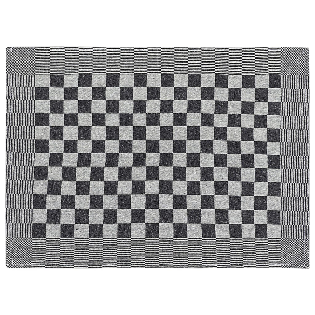 vidaXL 10 Piece Towel Set Black and White Cotton