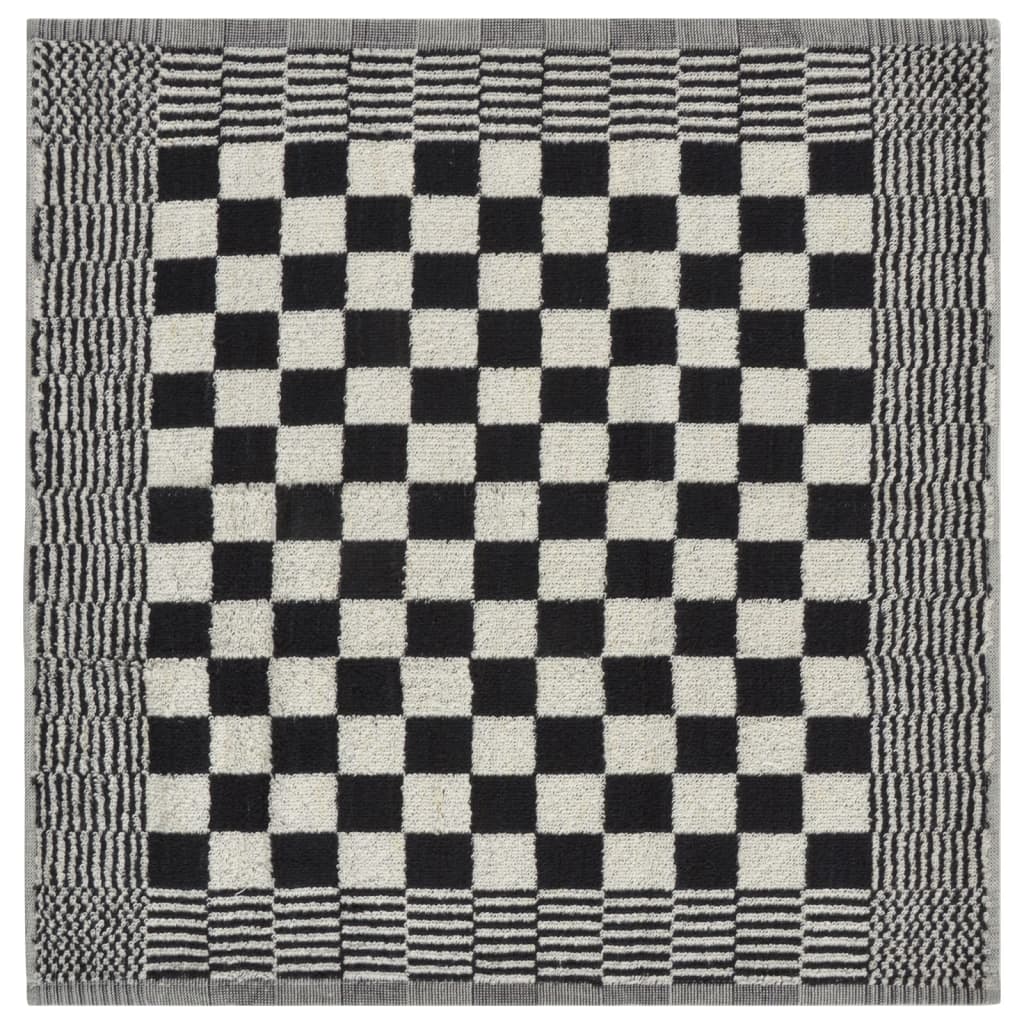 vidaXL 10 Piece Towel Set Black and White Cotton