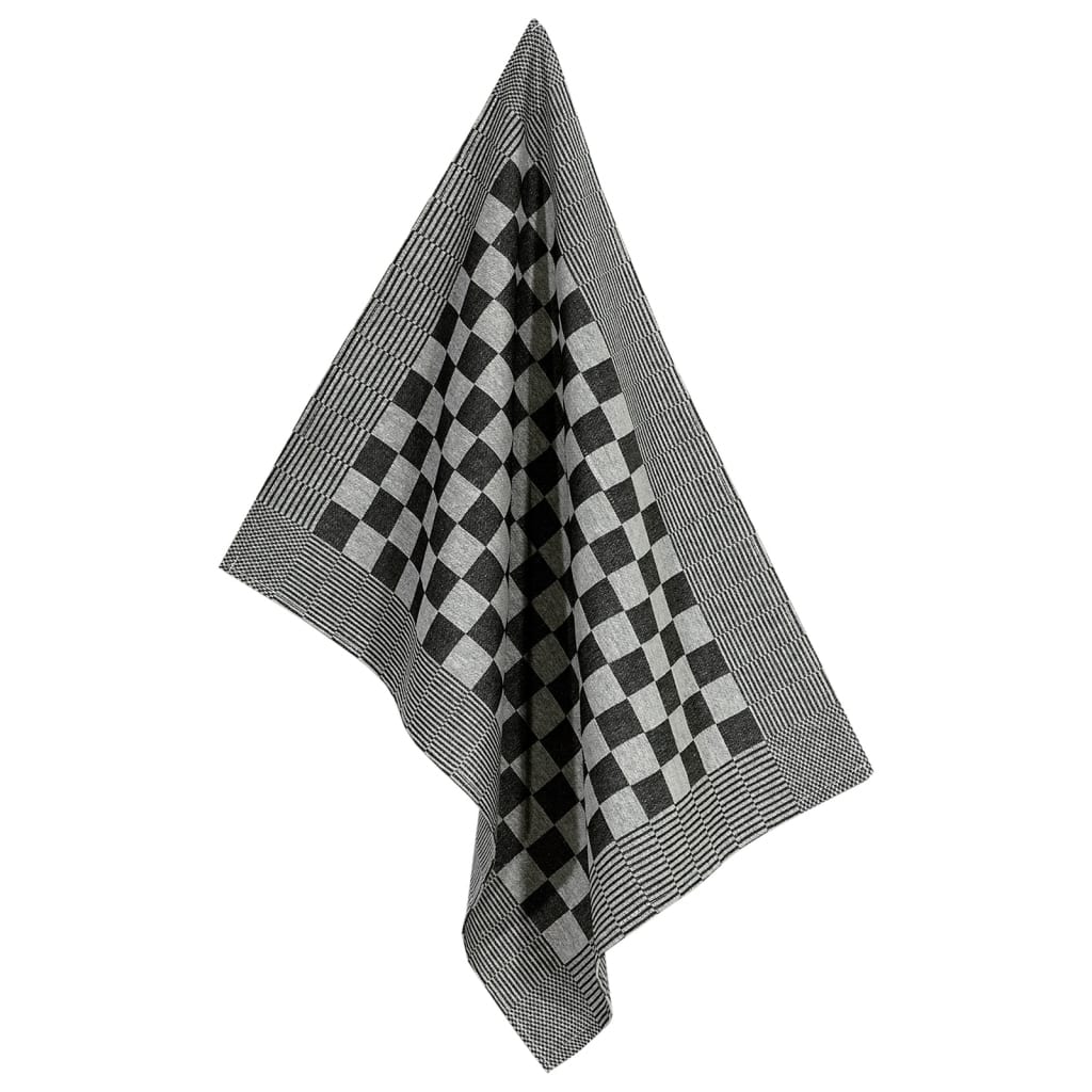 vidaXL 20 Piece Towel Set Black and White Cotton