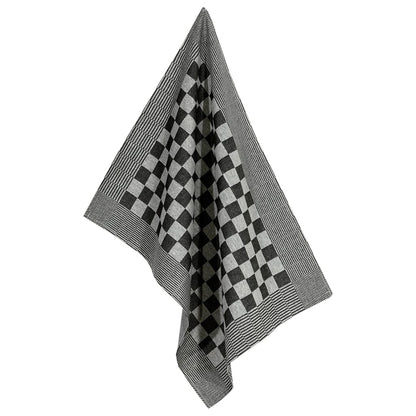 vidaXL 20 Piece Towel Set Black and White Cotton