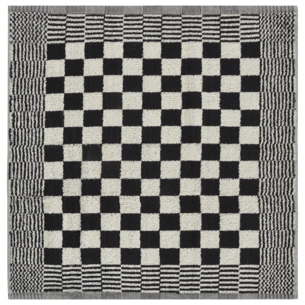 vidaXL 20 Piece Towel Set Black and White Cotton