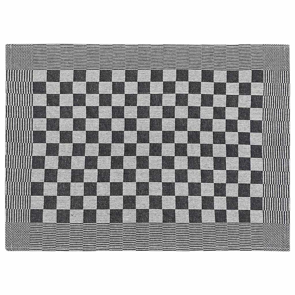 vidaXL 50 Piece Towel Set Black and White Cotton