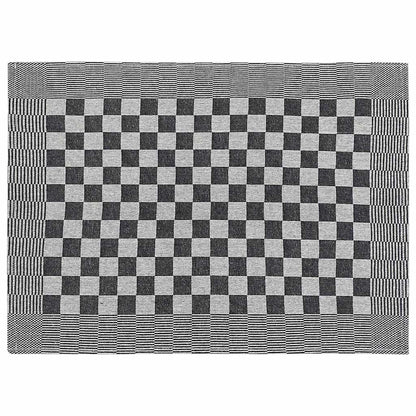 vidaXL 50 Piece Towel Set Black and White Cotton