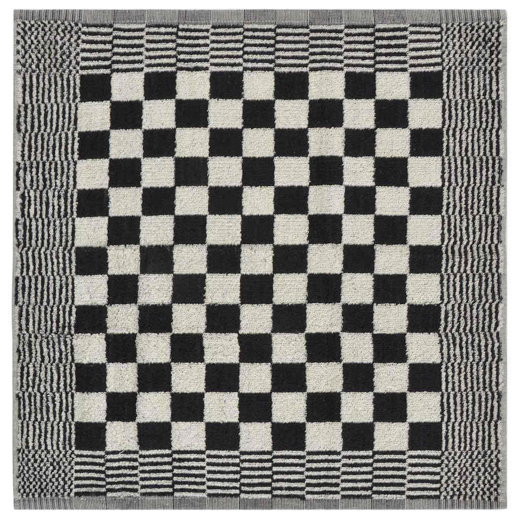 vidaXL 50 Piece Towel Set Black and White Cotton