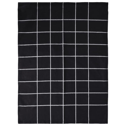 vidaXL 12 Piece Towel Set Black Cotton