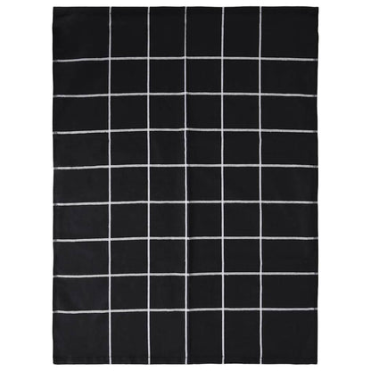 vidaXL 12 Piece Towel Set Black Cotton