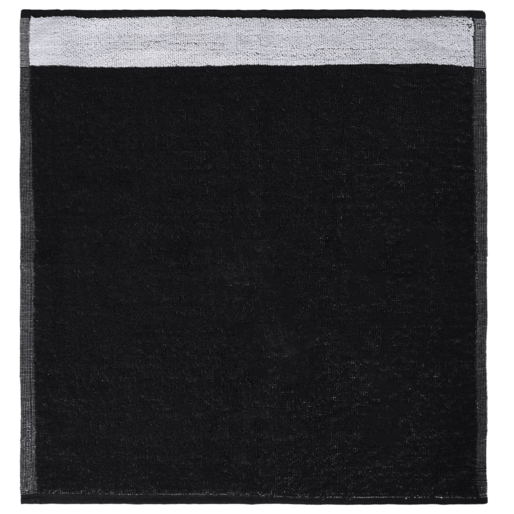 vidaXL 12 Piece Towel Set Black Cotton