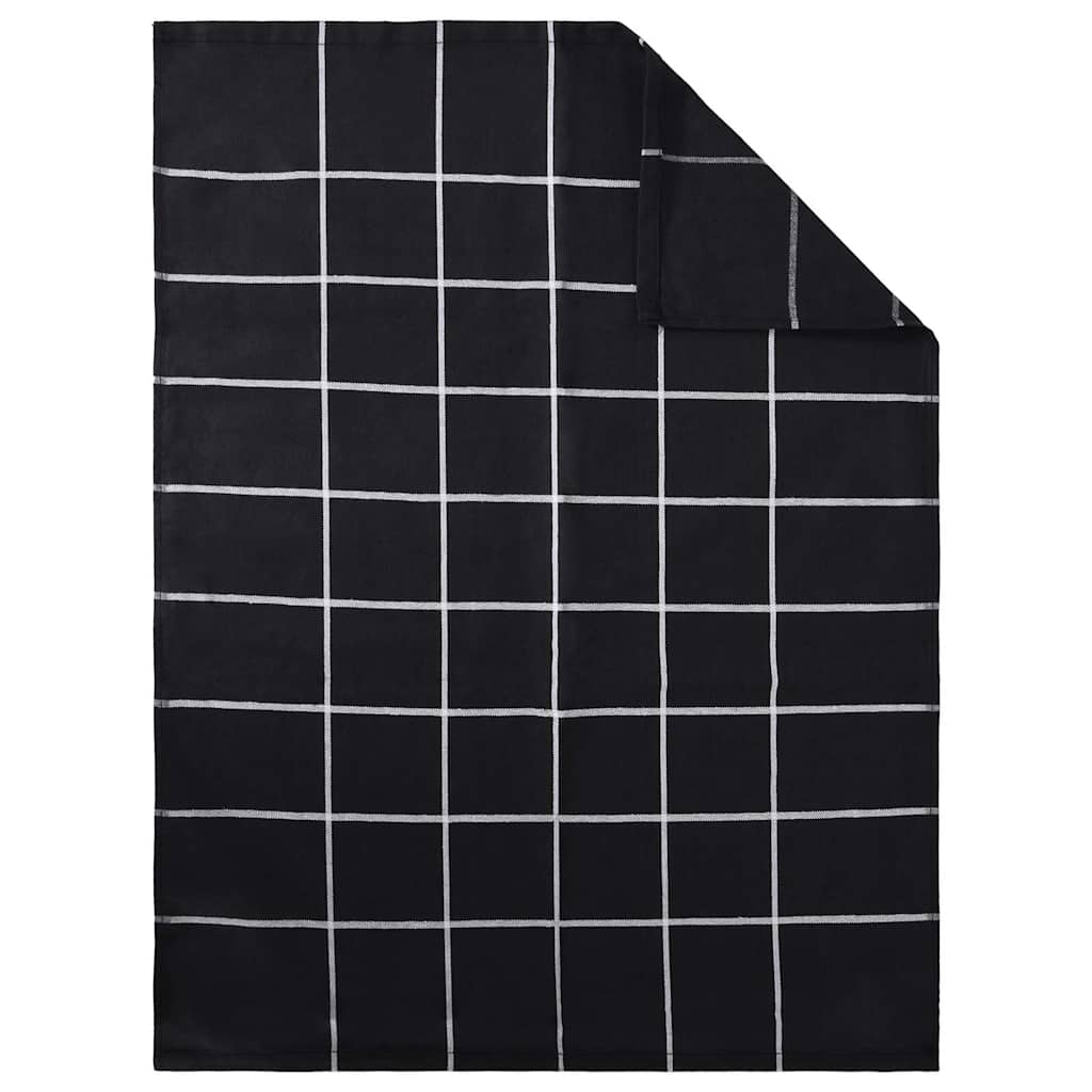 vidaXL 12 Piece Towel Set Black Cotton
