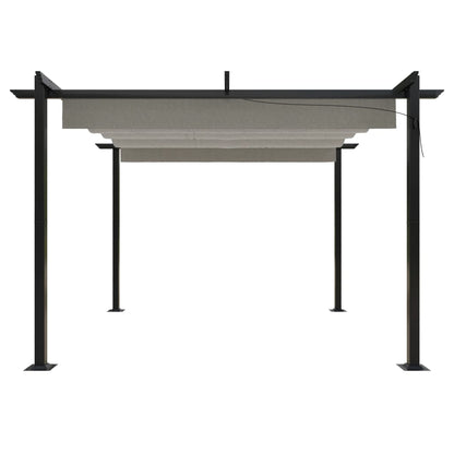 vidaXL Garden Gazebo with Retractable Roof 3x3 m Cream