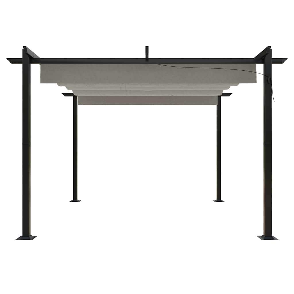 vidaXL Garden Gazebo with Retractable Roof 3x3 m Cream