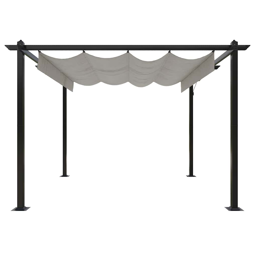 vidaXL Garden Gazebo with Retractable Roof 3x3 m Cream