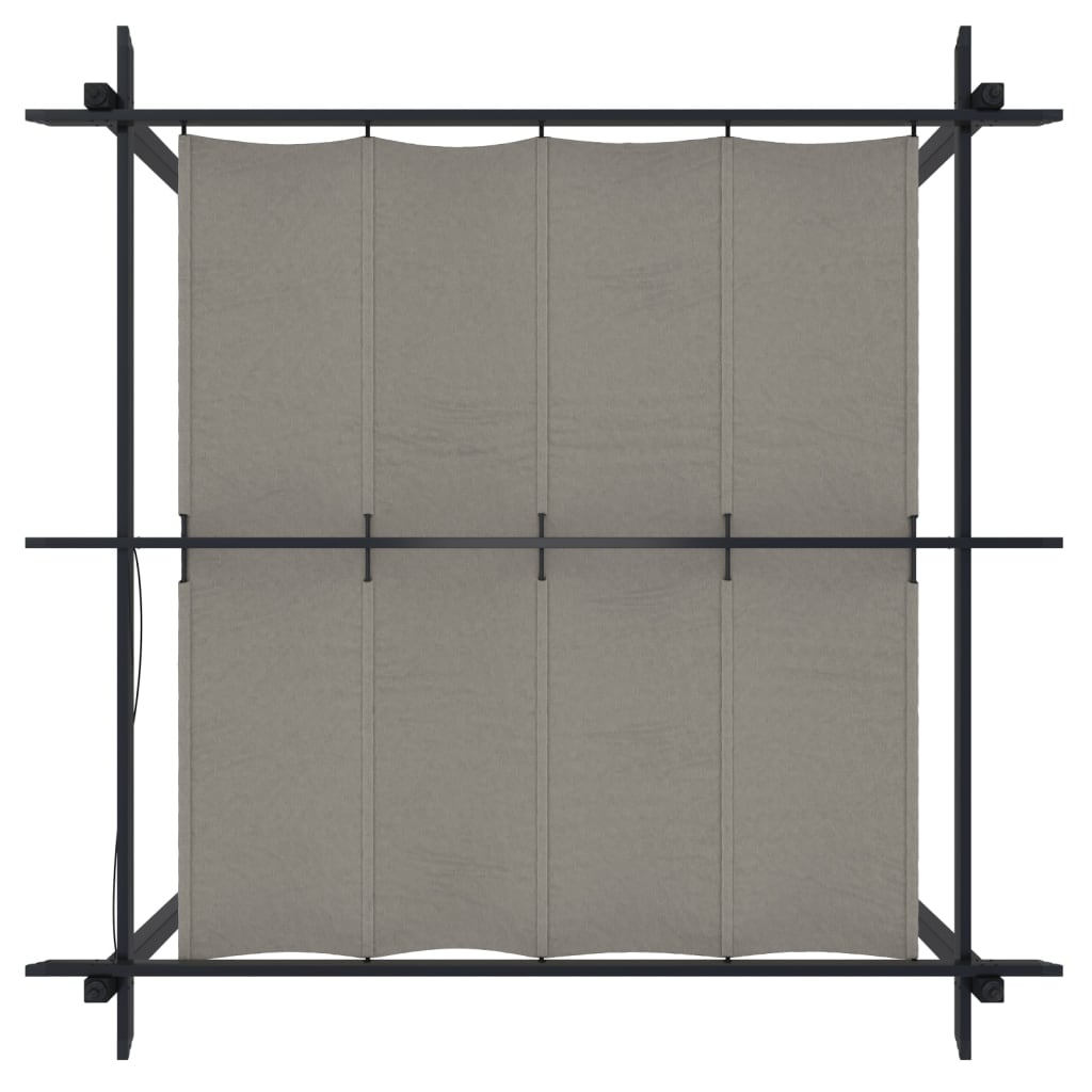 vidaXL Garden Gazebo with Retractable Roof 3x3 m Cream