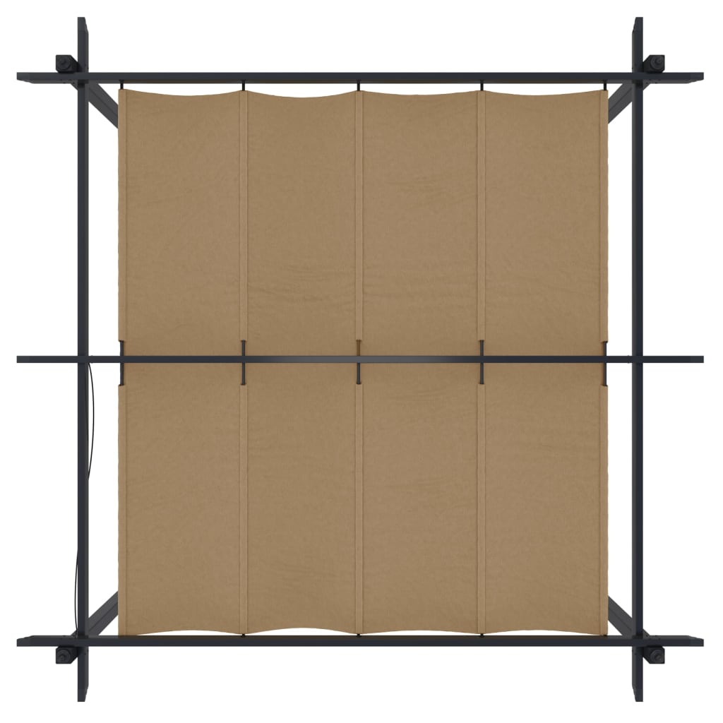 vidaXL Garden Gazebo with Retractable Roof 3x3 m Taupe