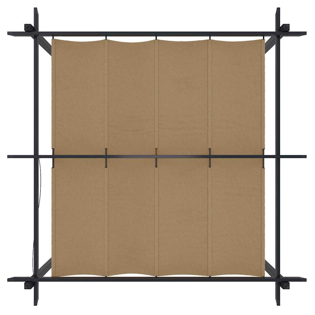 vidaXL Garden Gazebo with Retractable Roof 3x3 m Taupe