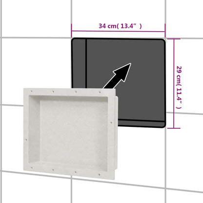 vidaXL Shower Niche Matt White 41x51x10 cm