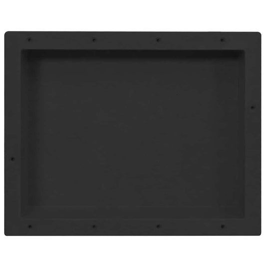 vidaXL Shower Niche Matt Black 41x51x10 cm