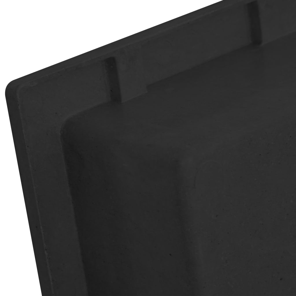 vidaXL Shower Niche Matt Black 41x51x10 cm