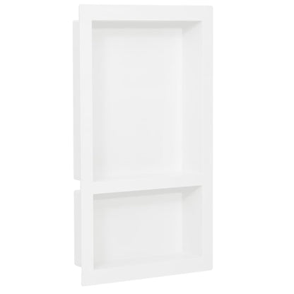 vidaXL Shower Niche with 2 Compartments High Gloss White 41x69x9 cm
