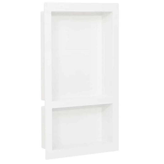 vidaXL Shower Niche with 2 Compartments High Gloss White 41x69x9 cm