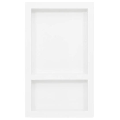 vidaXL Shower Niche with 2 Compartments High Gloss White 41x69x9 cm