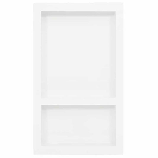vidaXL Shower Niche with 2 Compartments High Gloss White 41x69x9 cm