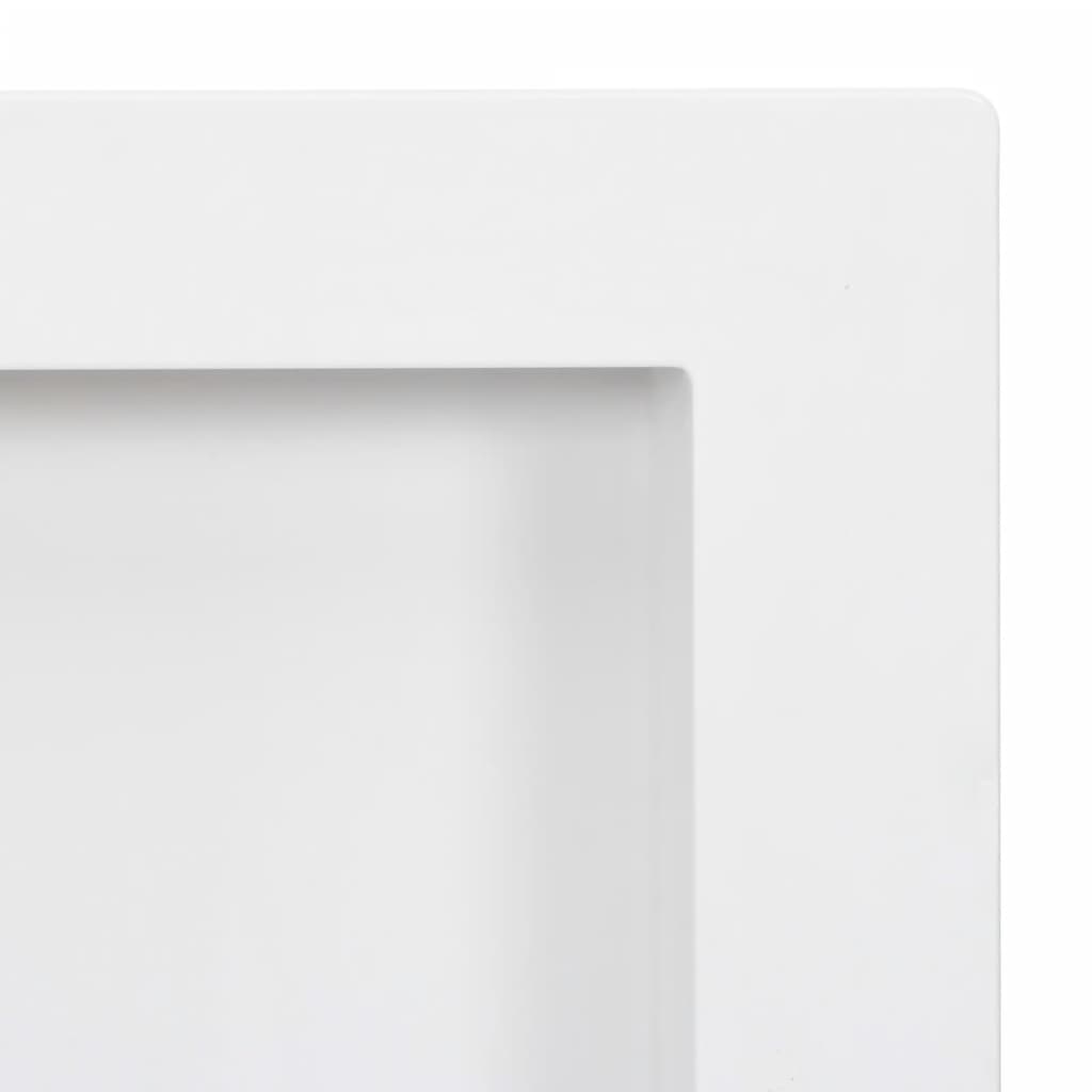 vidaXL Shower Niche with 2 Compartments High Gloss White 41x69x9 cm