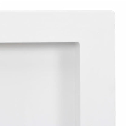 vidaXL Shower Niche with 2 Compartments High Gloss White 41x69x9 cm