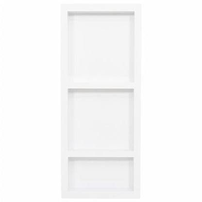 vidaXL Shower Niche with 3 Compartments High Gloss White 41x99x9 cm