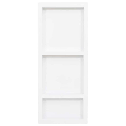 vidaXL Shower Niche with 3 Compartments High Gloss White 41x99x9 cm