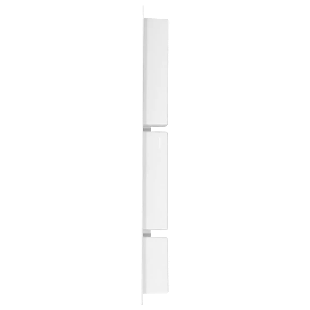 vidaXL Shower Niche with 3 Compartments High Gloss White 41x99x9 cm