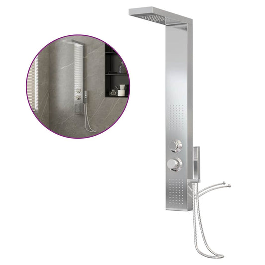 151414 vidaXL Shower Panel System Stainless Steel Square