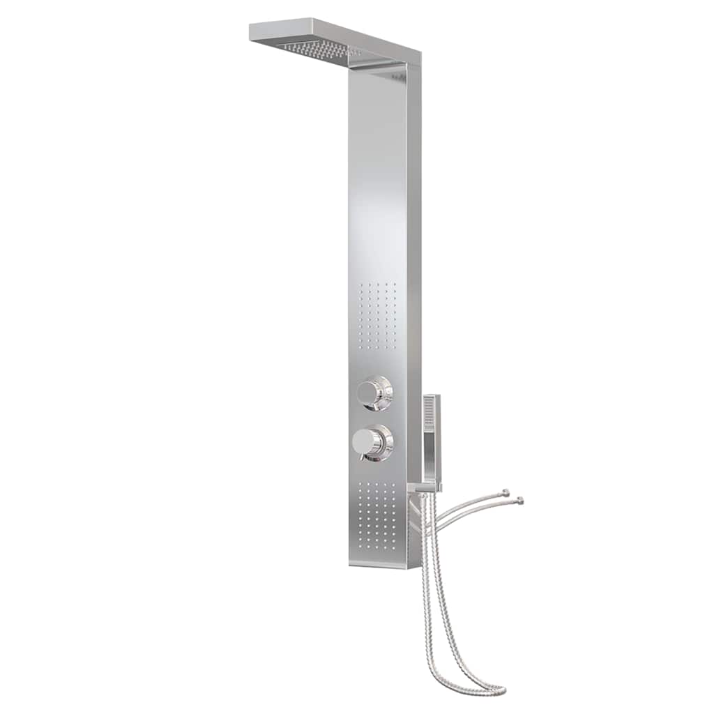 151414 vidaXL Shower Panel System Stainless Steel Square