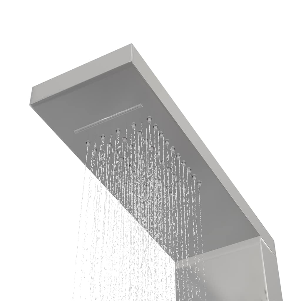 151414 vidaXL Shower Panel System Stainless Steel Square