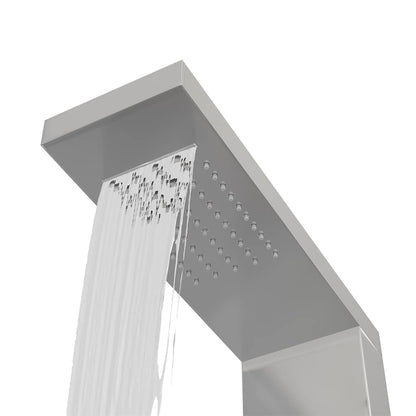 151414 vidaXL Shower Panel System Stainless Steel Square