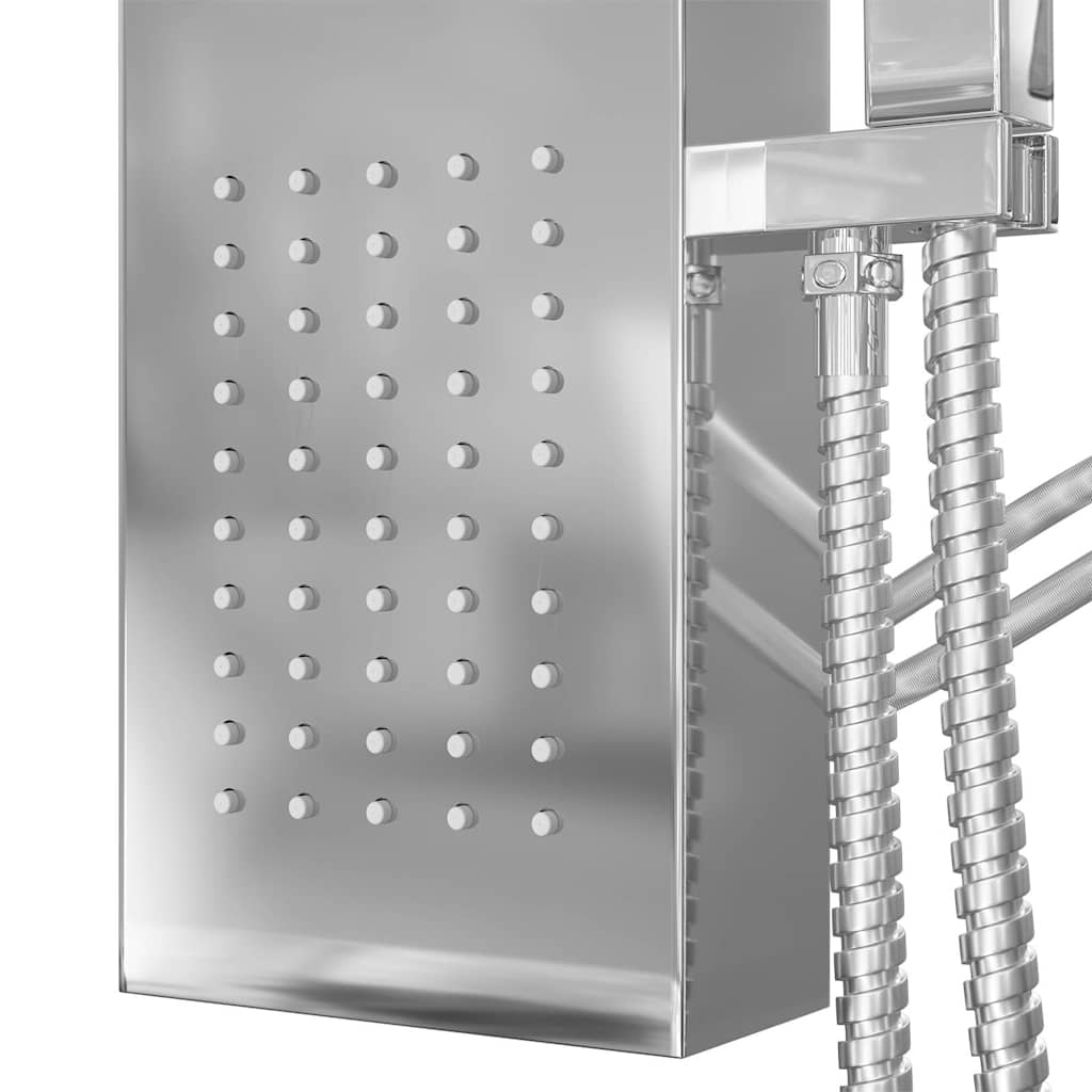 151414 vidaXL Shower Panel System Stainless Steel Square