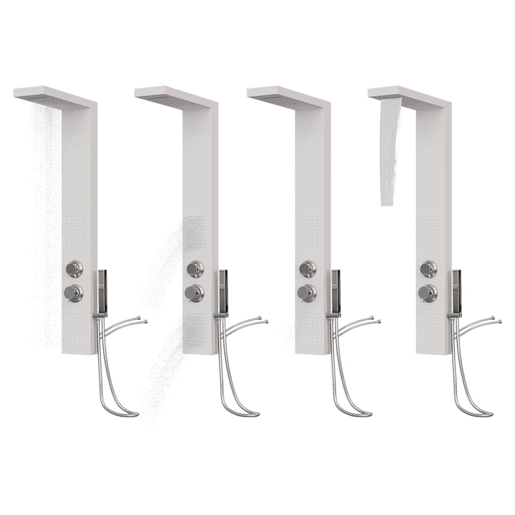 vidaXL Shower Panel System Aluminium White